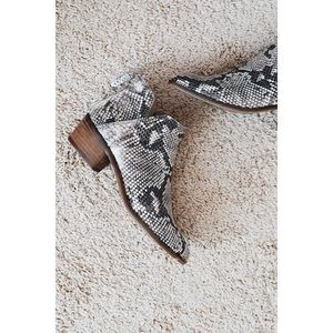 Dolce Vita Snake Print Ankle Boots